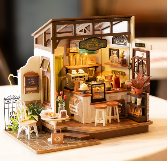 DIY Miniature House Kits | Mini Coffee Shop | DIY Miniatures | Handcrafted gifts