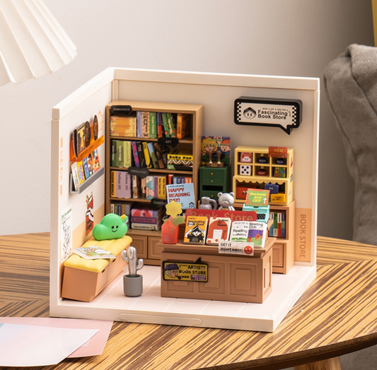 Miniature houses | DIY miniatures | Creative Corner Series | Book Store |Gifts for her